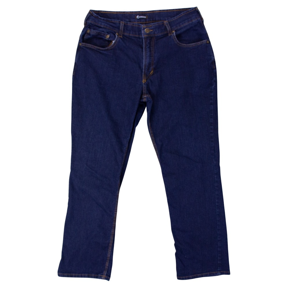 Origin USA Mens 34x30 Dark‎ Wash Denim Jeans Stretch Made in America
